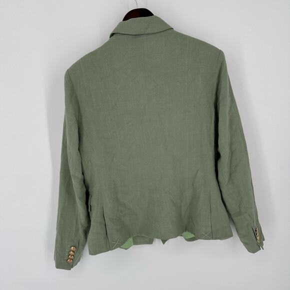 Walter Baker Phelps Linen-Blend Blazer Double Breasted in Sage Green Size XL NWT - Picture 9 of 14
